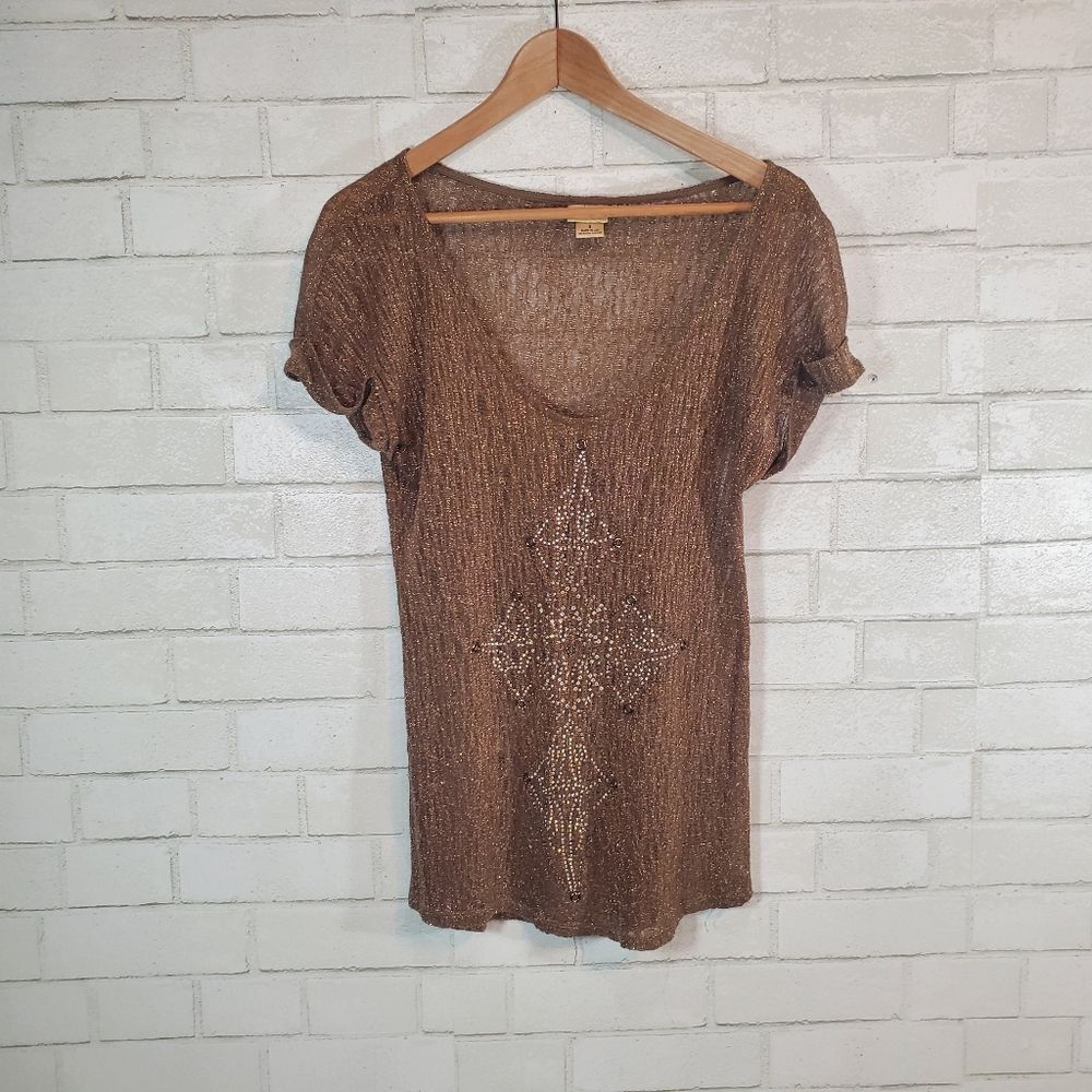 Daytrip gold metallic shirt